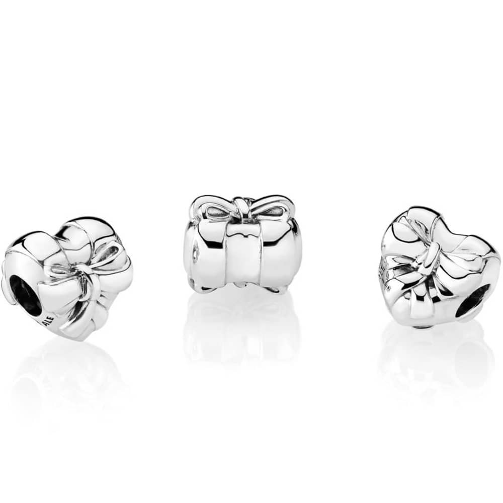 PANDORA Brilliant Heart Bow Charm, 797303 1