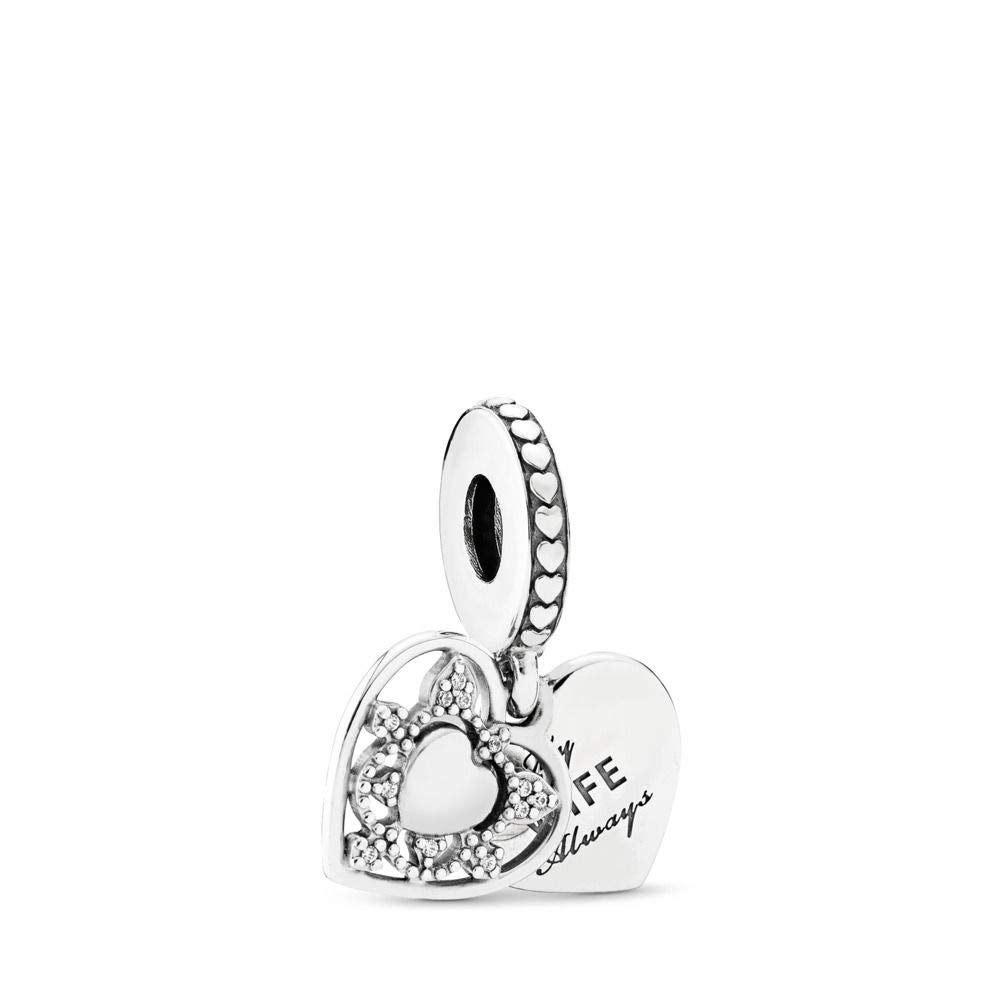 PANDORA My Wife Always Heart Dangle Charm 792099CZ 2