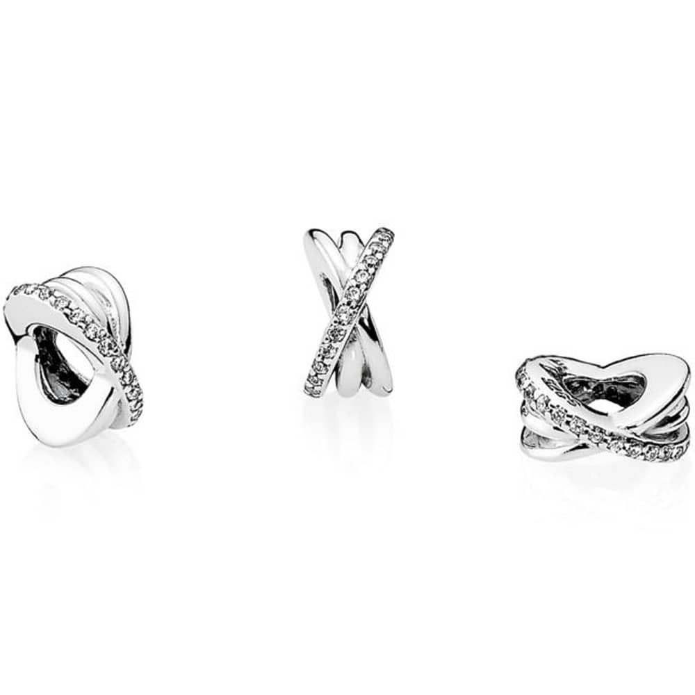 PANDORA Sparkling & Polished Lines Spacer Charm 791994CZ 1