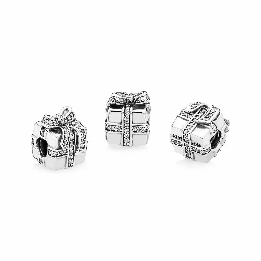 PANDORA Sparkling Surprise Silver Cz Charm 791400CZ 1