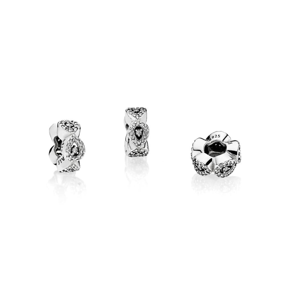 PANDORA Teardrop Spacer in Sterling Silver with Clear Cubic Zirconia - 796270CZ