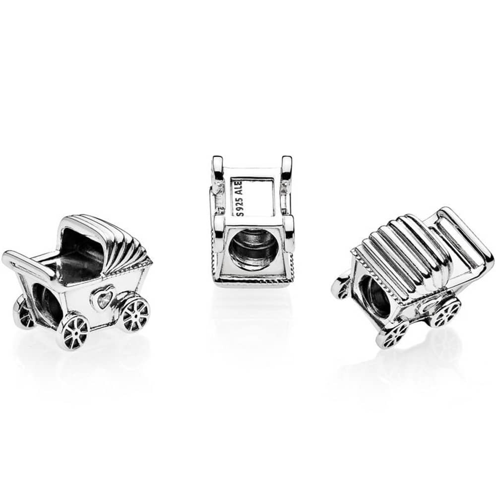 Pandora Baby's Pram Charm, Clear CZ 792102CZ 1