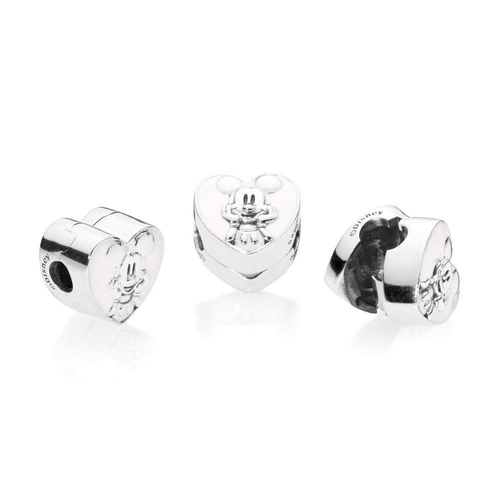 Pandora Disney, Vintage Mickey Clip, White Enamel 797169EN12 1