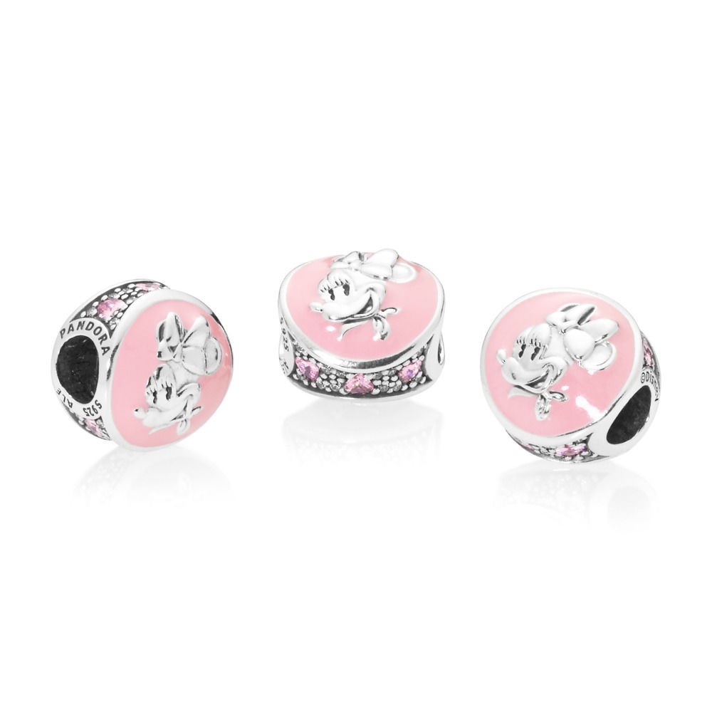 Pandora Disney, Vintage Minnie Charm, Bubblegum Pink Enamel & Pink CZ 797170EN96 1