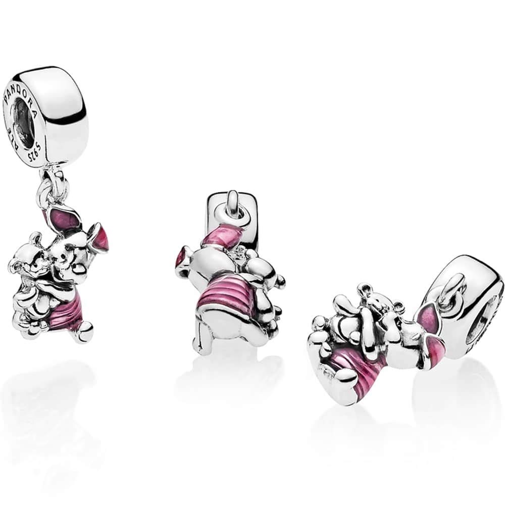Pandora Disney's Piglet Dangle Sterling Silver Charm 792134EN117 1
