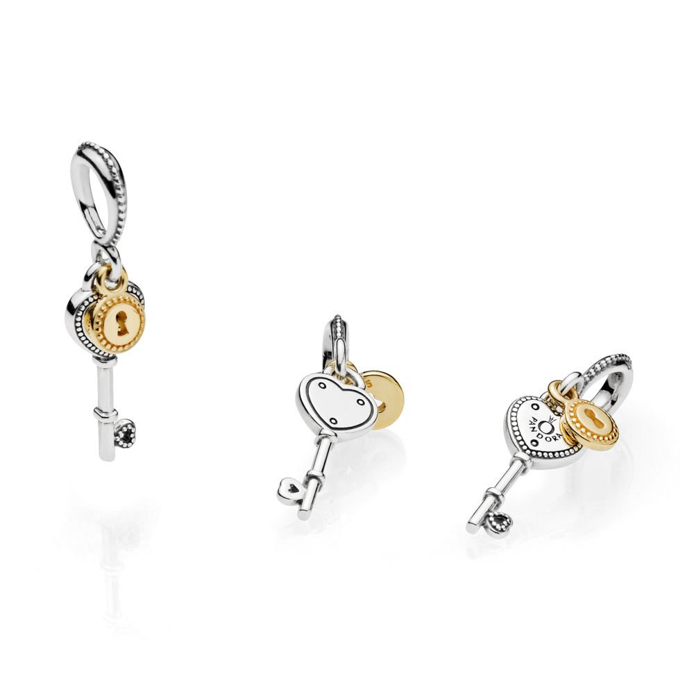 Pandora Heart-Shaped Key Dangle Charm 796593