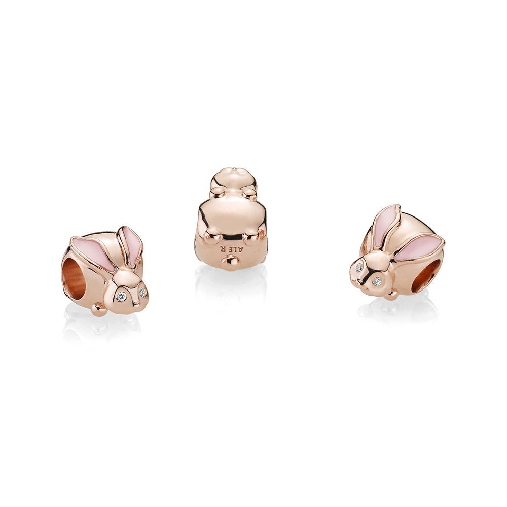 Pandora Rose Cute Bunny Charm 787061EN160