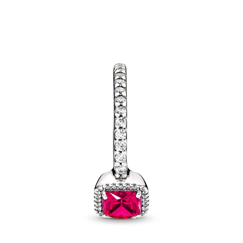 Pandora Timeless Elegance Ring With Synthetic Ruby &Clear CZ 190947SRU 1